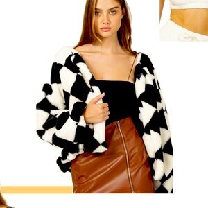 Hyfve Black and White Checkered Jacket